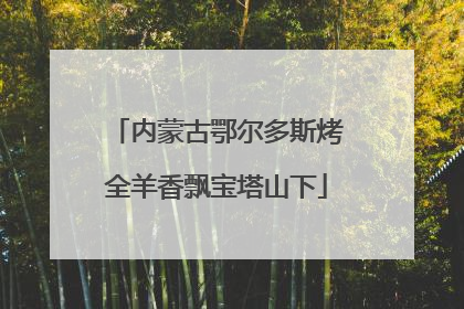 内蒙古鄂尔多斯烤全羊香飘宝塔山下