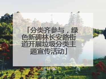 分类齐参与，绿色新碑林长安路街道开展垃圾分类主题宣传活动