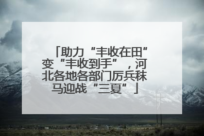 助力“丰收在田”变“丰收到手”，河北各地各部门厉兵秣马迎战“三夏”
