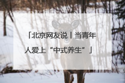 北京网友说丨当青年人爱上“中式养生”