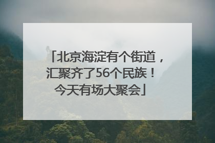 北京海淀有个街道，汇聚齐了56个民族！今天有场大聚会