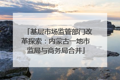 基层市场监管部门改革探索：内蒙古一地市监局与商务局合并