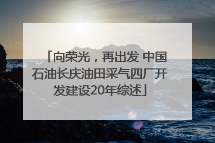 向荣光，再出发 中国石油长庆油田采气四厂开发建设20年综述