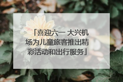 喜迎六一 大兴机场为儿童旅客推出精彩活动和出行服务