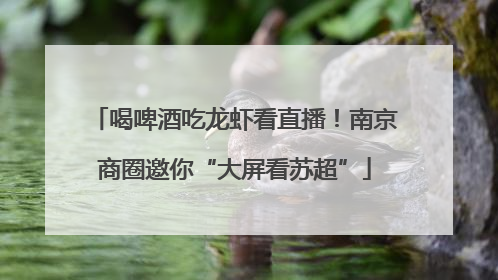 喝啤酒吃龙虾看直播！南京商圈邀你“大屏看苏超”