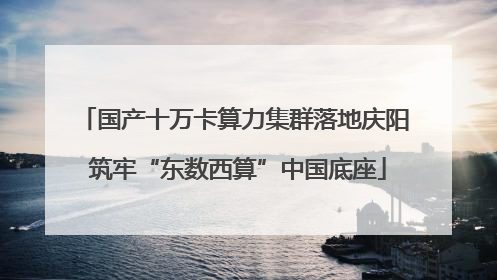 国产十万卡算力集群落地庆阳 筑牢“东数西算”中国底座