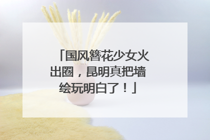 国风簪花少女火出圈，昆明真把墙绘玩明白了！