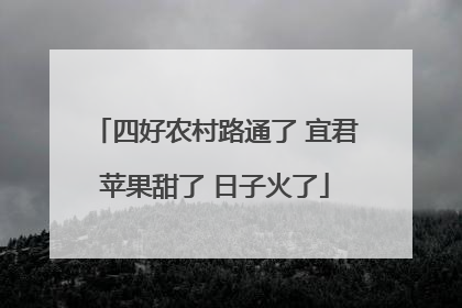 四好农村路通了 宜君苹果甜了 日子火了