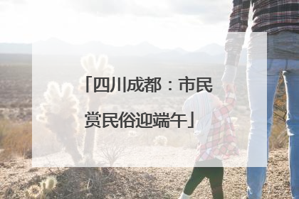 四川成都：市民赏民俗迎端午