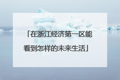 在浙江经济第一区能看到怎样的未来生活