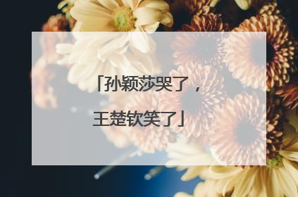 孙颖莎哭了，王楚钦笑了