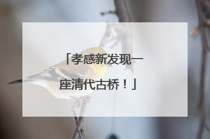 孝感新发现一座清代古桥！