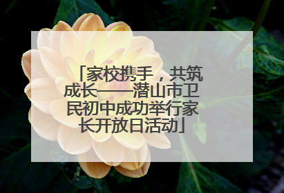 家校携手，共筑成长——潜山市卫民初中成功举行家长开放日活动