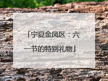 宁夏金凤区：六一节的特别礼物