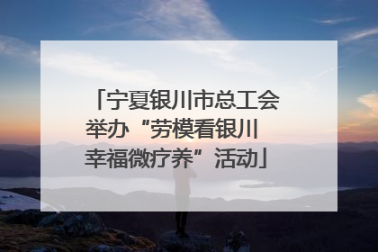 宁夏银川市总工会举办“劳模看银川 幸福微疗养”活动