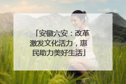 安徽六安：改革激发文化活力，惠民助力美好生活