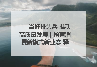 当好排头兵 推动高质量发展｜培育消费新模式新业态 释放经济增长新动能