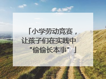 小学劳动竞赛，让孩子们在实践中“偷偷长本事”