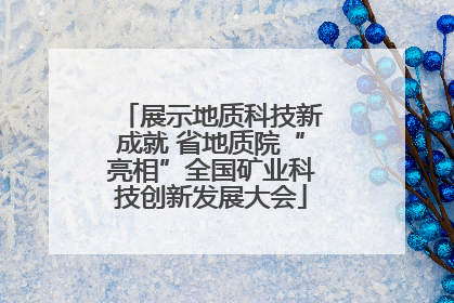 展示地质科技新成就 省地质院“亮相”全国矿业科技创新发展大会