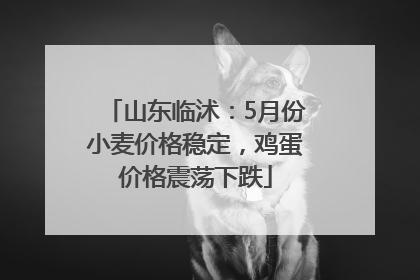 山东临沭：5月份小麦价格稳定，鸡蛋价格震荡下跌