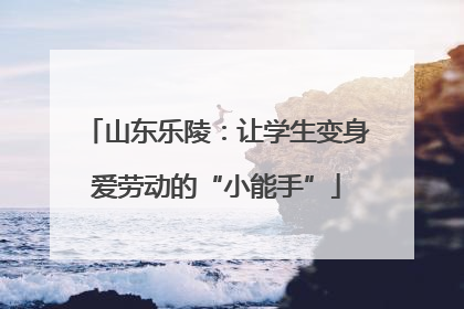 山东乐陵：让学生变身爱劳动的“小能手”