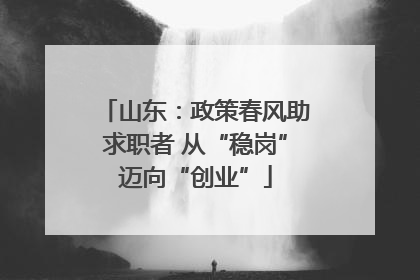 山东：政策春风助求职者 从“稳岗”迈向“创业”