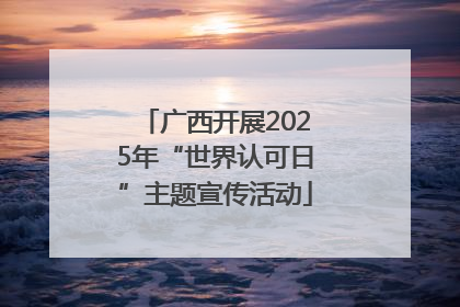 广西开展2025年“世界认可日”主题宣传活动