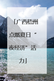 广西梧州点燃夏日“夜经济”活力