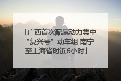 广西首次配属动力集中“复兴号”动车组 南宁至上海省时近6小时