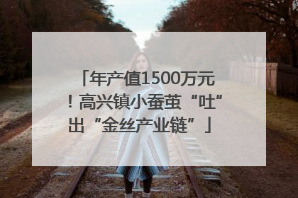 年产值1500万元！高兴镇小蚕茧“吐”出“金丝产业链”