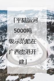 平陆运河5000吨级示范船在广西贵港开建