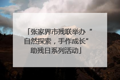 张家界市残联举办“自然探索，手作成长”助残日系列活动