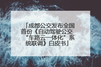 成都公交发布全国首份《自动驾驶公交“车路云一体化”系统联调》白皮书