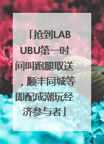 抢到LABUBU第一时间叫跑腿取送，顺丰同城等即配成潮玩经济参与者