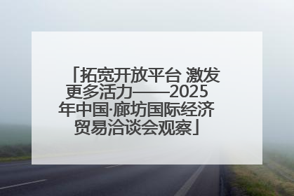 拓宽开放平台 激发更多活力——2025年中国·廊坊国际经济贸易洽谈会观察