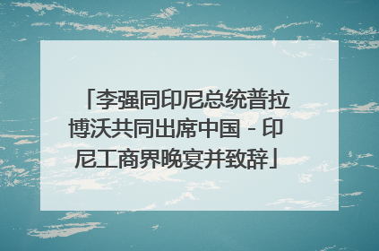 李强同印尼总统普拉博沃共同出席中国－印尼工商界晚宴并致辞
