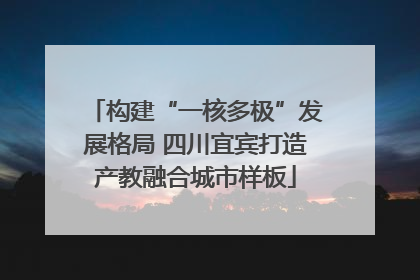 构建“一核多极”发展格局 四川宜宾打造产教融合城市样板