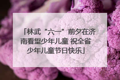 林武“六一”前夕在济南看望少年儿童 祝全省少年儿童节日快乐