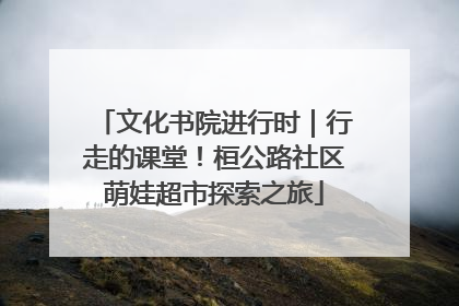 文化书院进行时｜行走的课堂！桓公路社区萌娃超市探索之旅