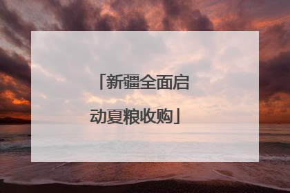 新疆全面启动夏粮收购