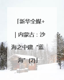 新华全媒+｜内蒙古：沙海之中建“蓝海”(2)