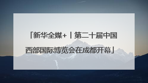 新华全媒+丨第二十届中国西部国际博览会在成都开幕