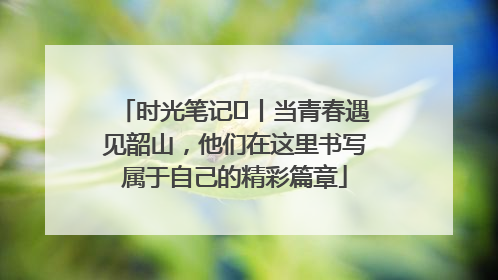 时光笔记⑪丨当青春遇见韶山，他们在这里书写属于自己的精彩篇章