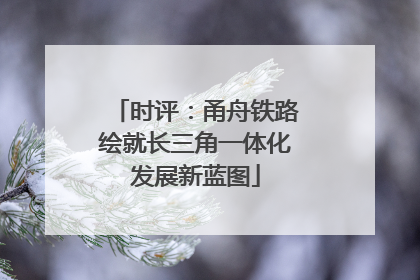 时评：甬舟铁路绘就长三角一体化发展新蓝图