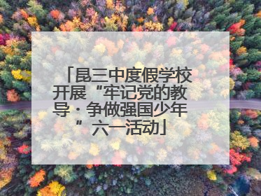昆三中度假学校开展“牢记党的教导・争做强国少年”六一活动