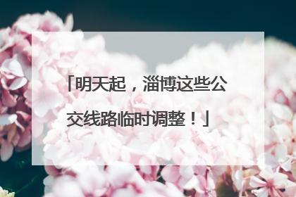 明天起，淄博这些公交线路临时调整！