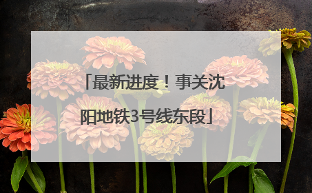 最新进度！事关沈阳地铁3号线东段