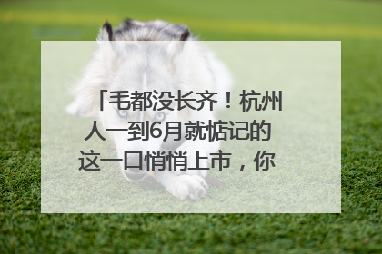 毛都没长齐！杭州人一到6月就惦记的这一口悄悄上市，你打算尝鲜吗？