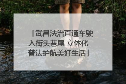 武昌法治直通车驶入街头巷尾 立体化普法护航美好生活