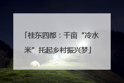 桂东四都：千亩“冷水米”托起乡村振兴梦